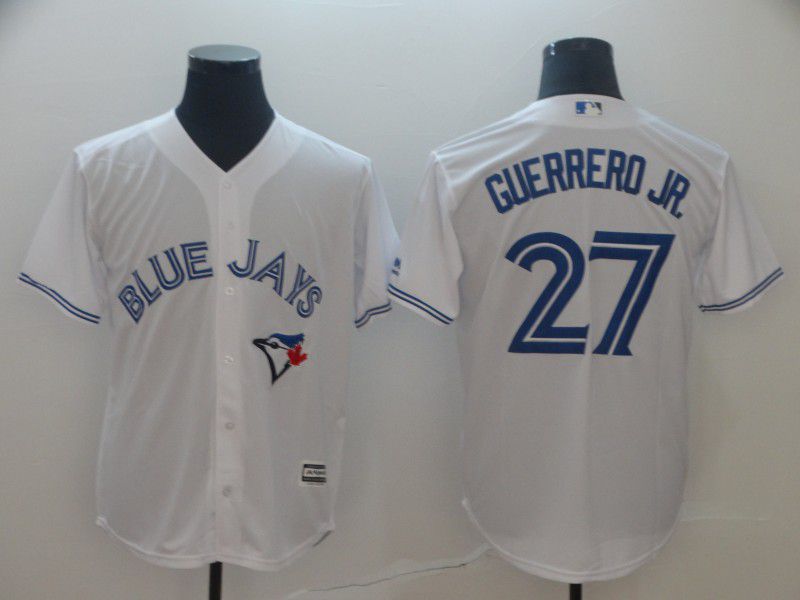 Men Toronto Blue Jays #27 Guerrero jr White Game MLB Jersey->toronto blue jays->MLB Jersey